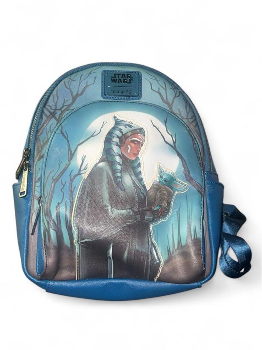 Loungefly Blue Ahsoka & Grogu Mini Backpack